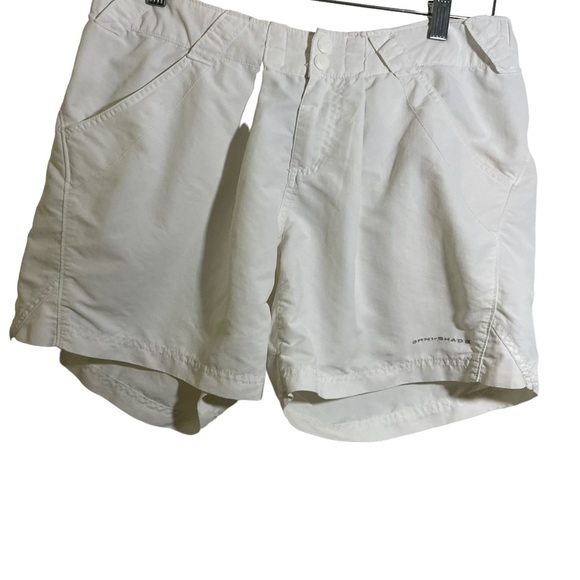 Columbia PFG women’s shorts white zipper front pockets fishing omnishade X-Large - Picture 9 of 11
